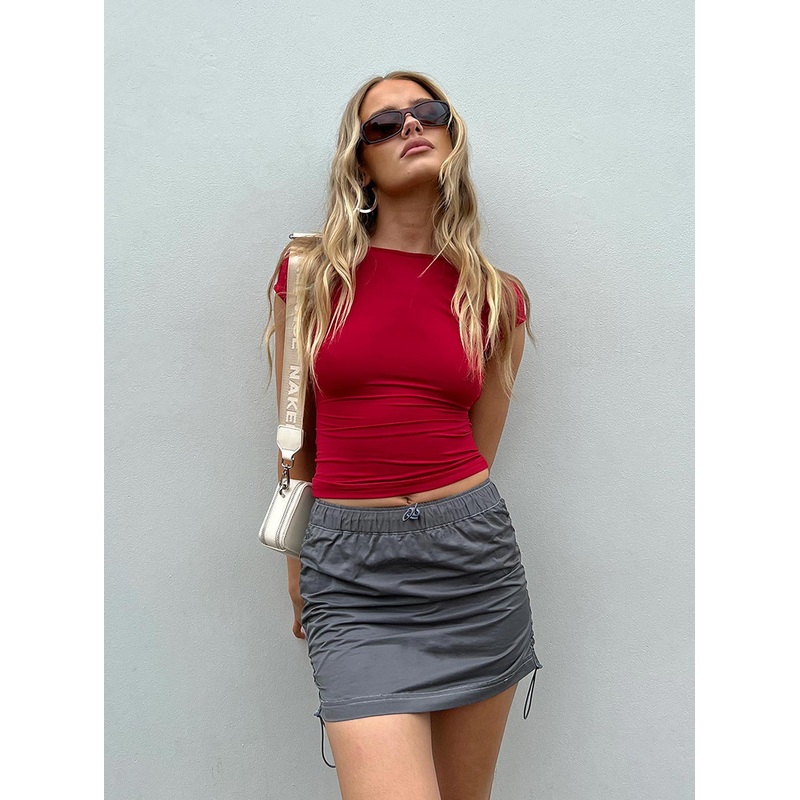 Gateway Parachute Mini Skirt Grey