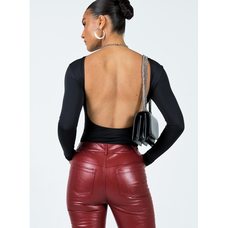 Lavers Long Sleeve Bodysuit Black