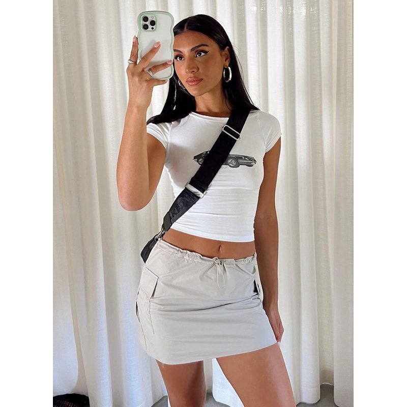 Renwick Chute Mini Skirt Grey