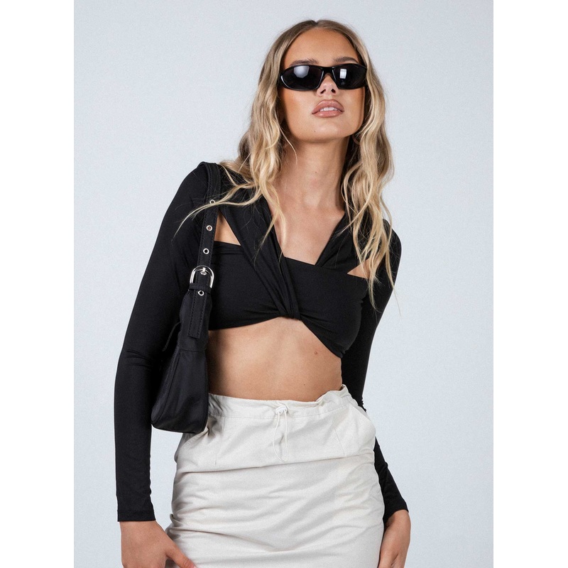 Truden Long Sleeve Top Black