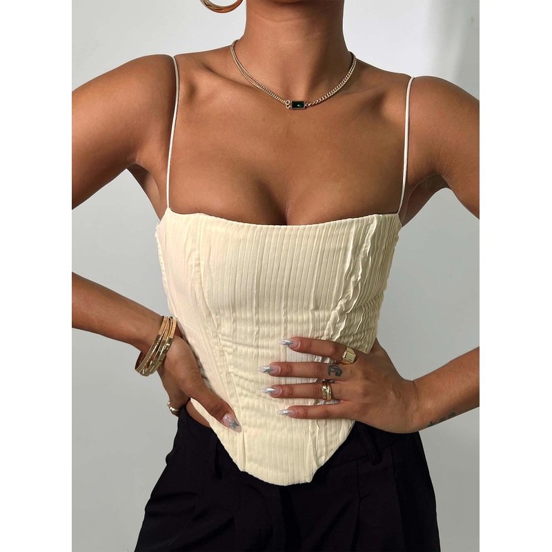 Daintree Plisse Corset Beige
