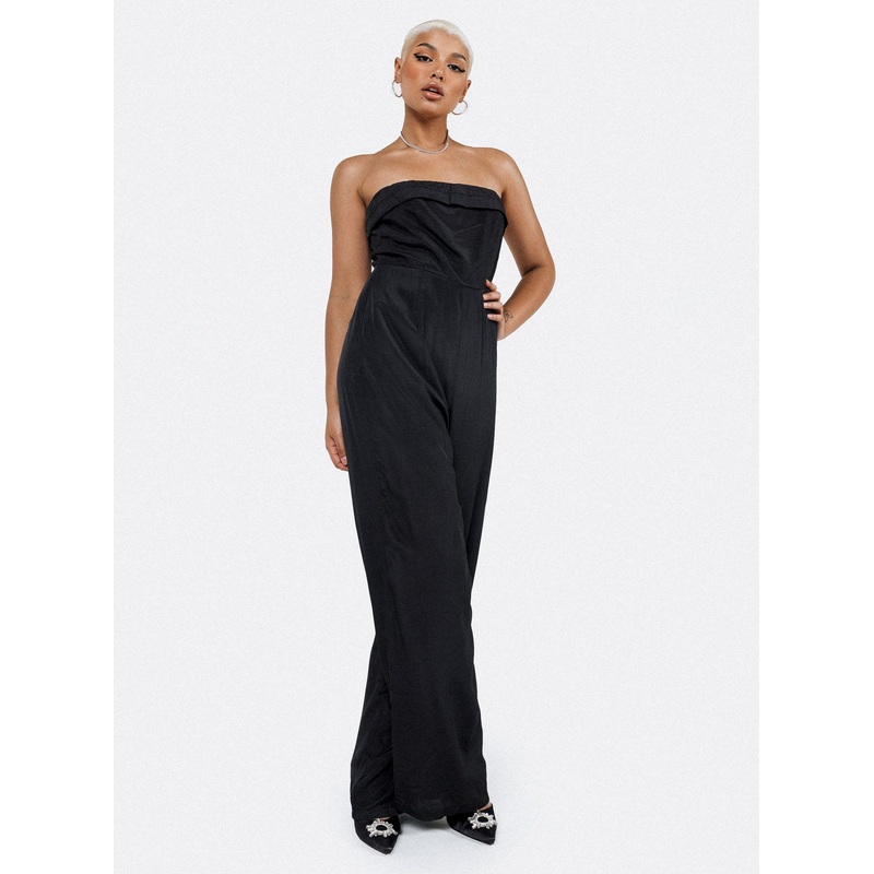 Josia Strapless Jumpsuit Black