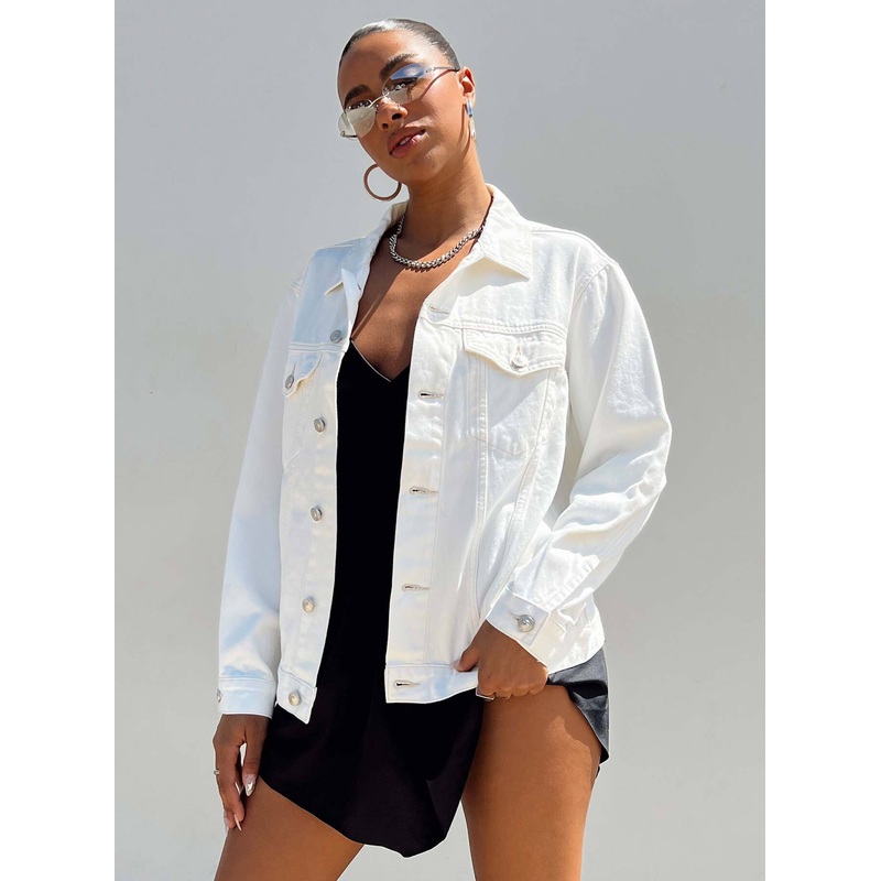 Kaleena Denim Jacket Ivory
