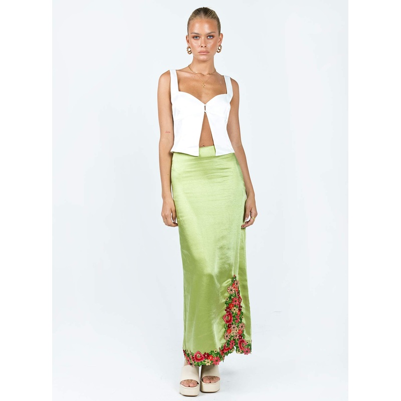 Kenzie Maxi Skirt Green