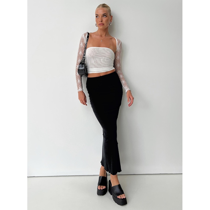 Oscar Maxi Skirt Black Tall