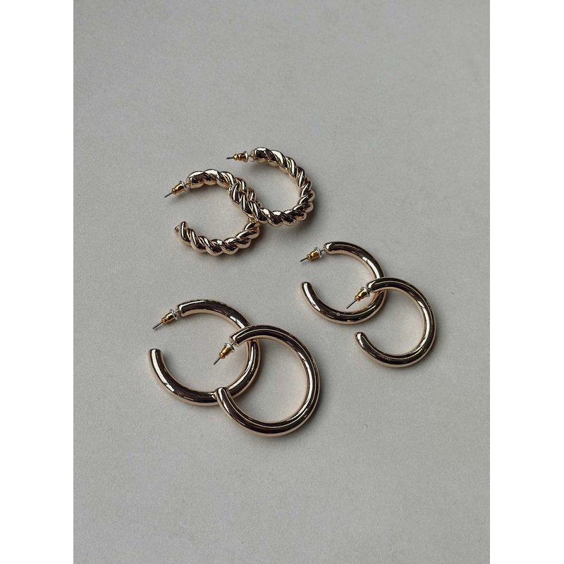 Ponnette Earring Pack Gold
