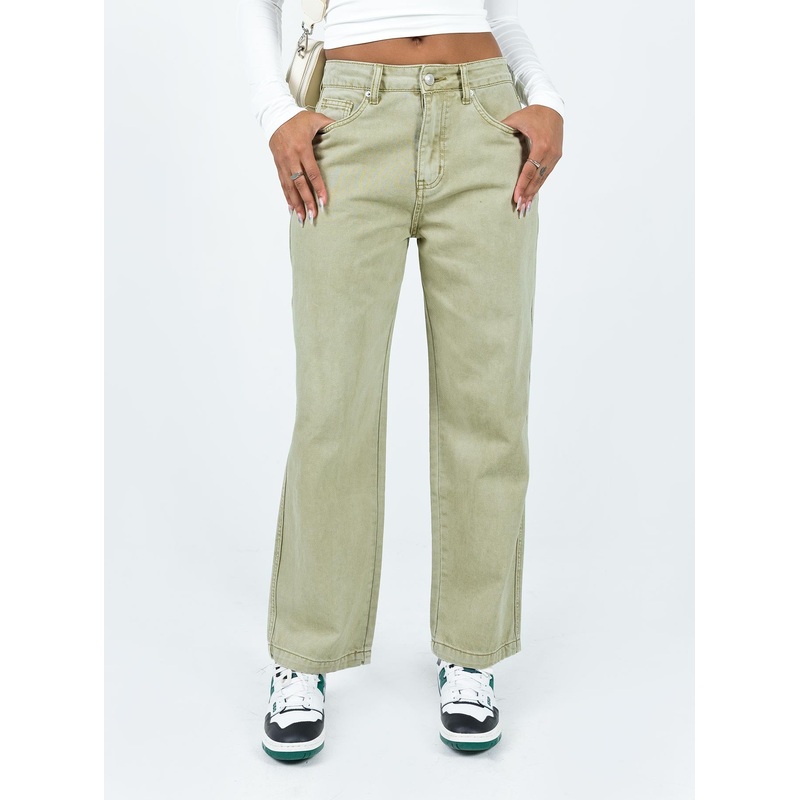 Poseidon Slouch Denim Jean Khaki