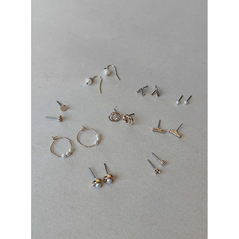Reina Earring Pack Gold