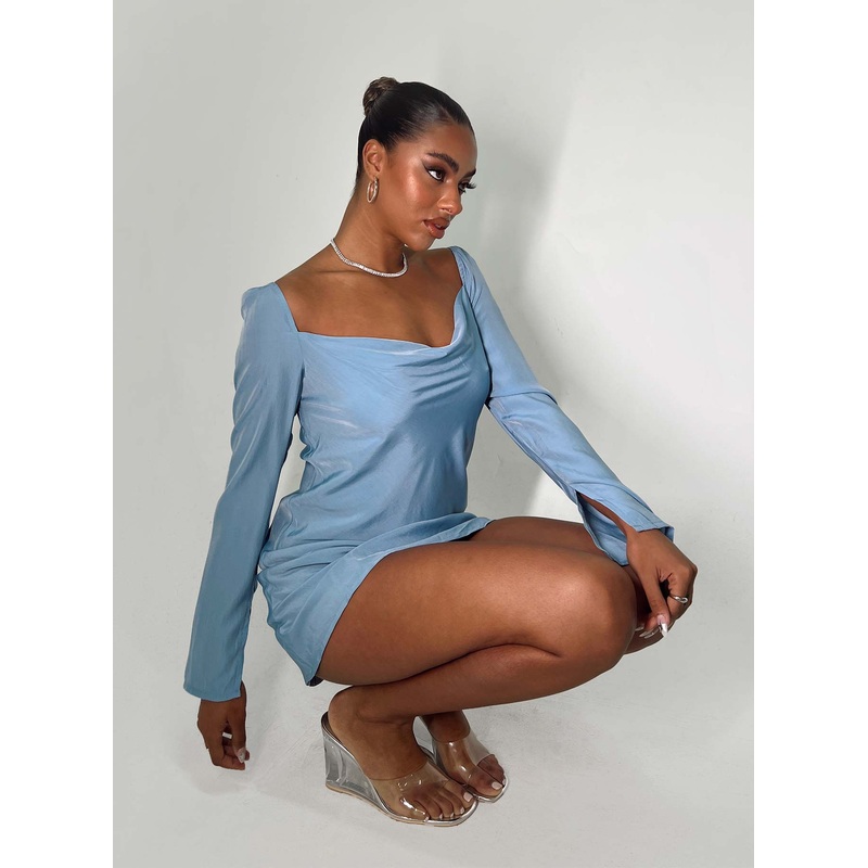 Star Power Mini Dress Blue