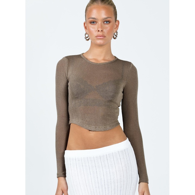 Sydelle Long Sleeve Top Brown