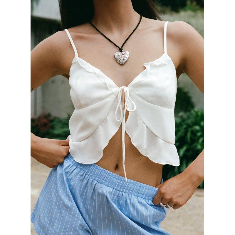 Trevally Ruffle Top Ivory