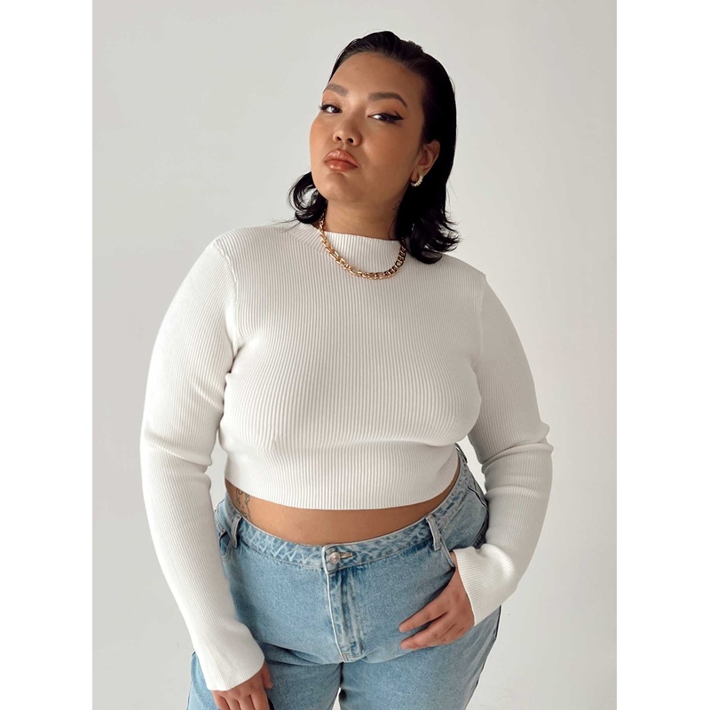 Arthur Long Sleeve Top White Curve