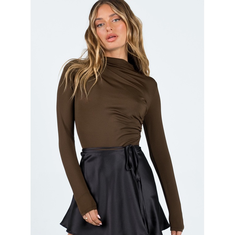 Cetrone Long Sleeve Bodysuit Brown
