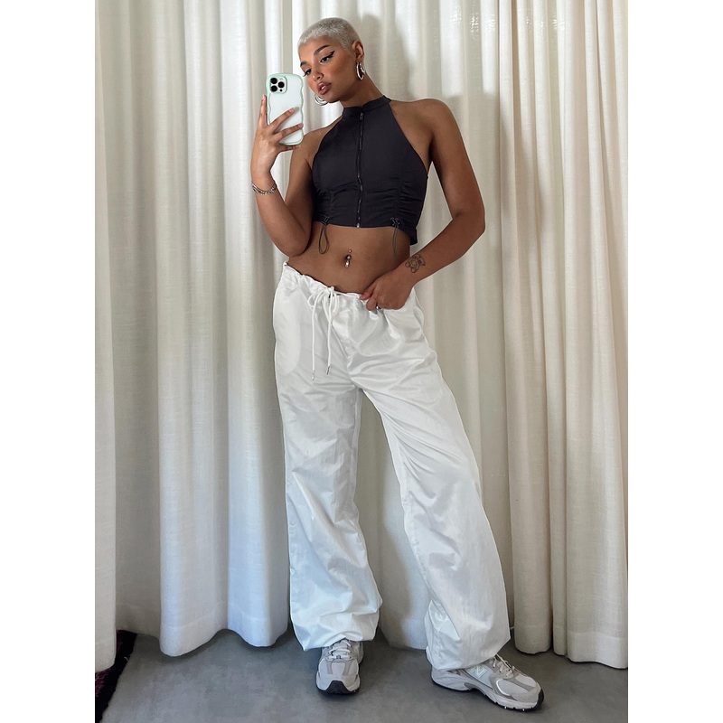 Harran Parachute Pants White