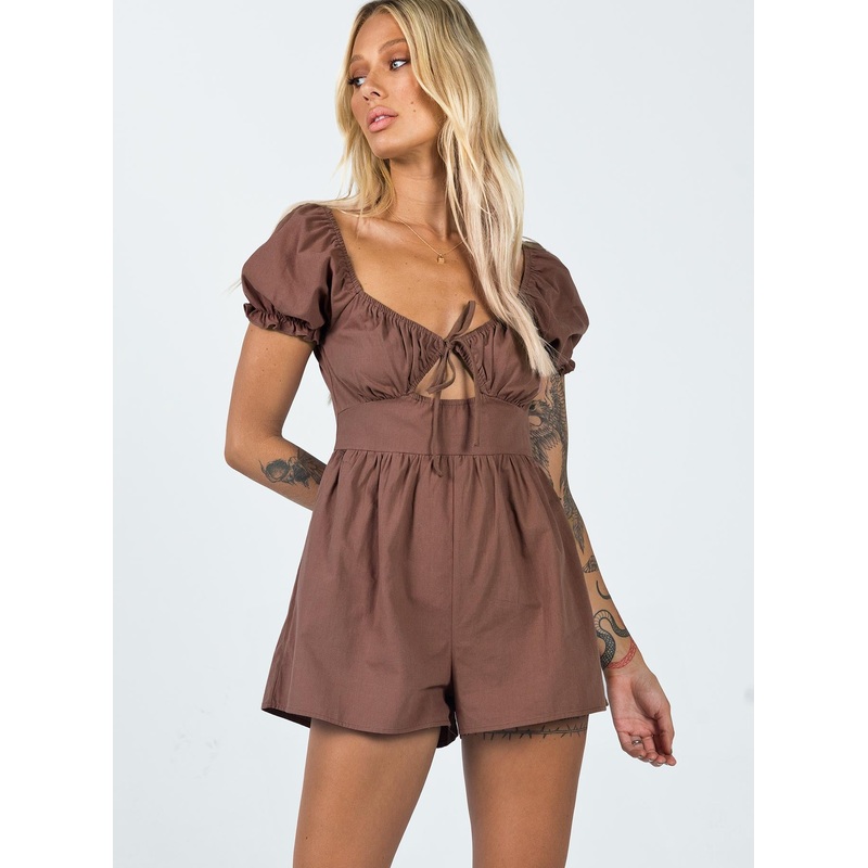 Merideth Romper Brown