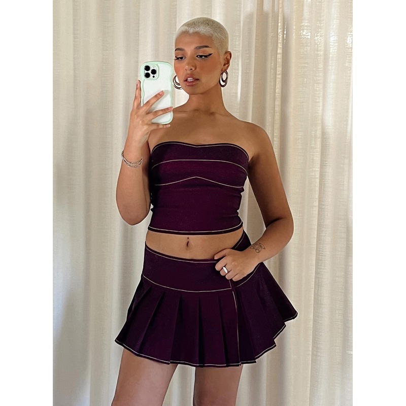 Motel Zabini Skirt Burgundy