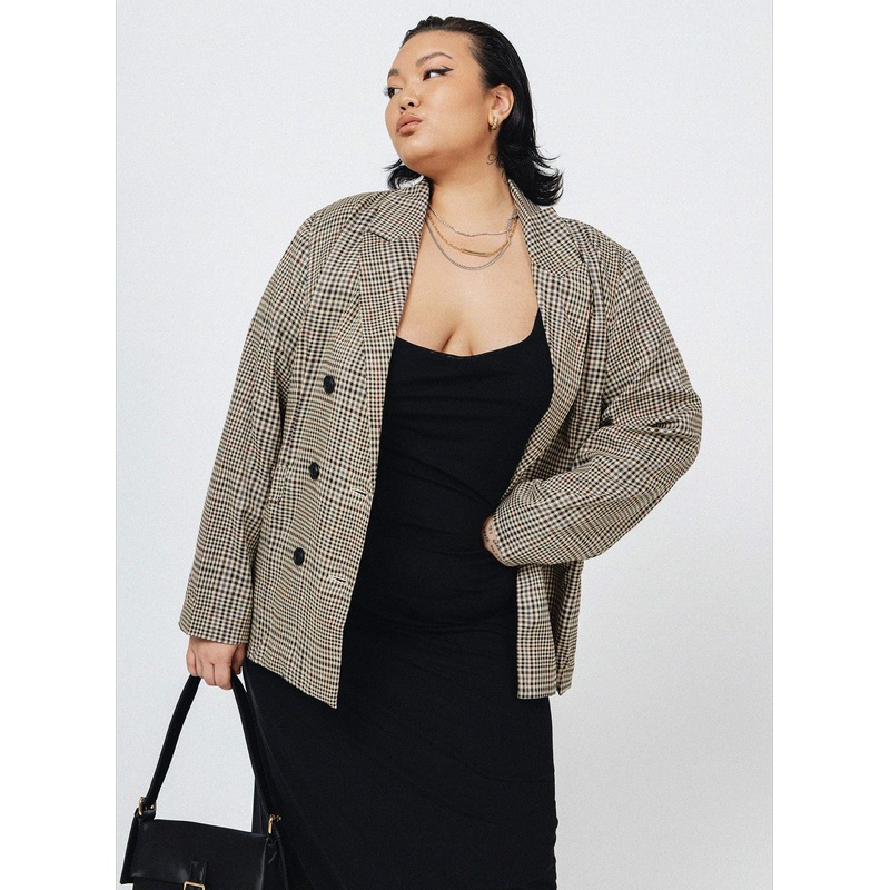 Mrs Nancy Blazer Beige Curve