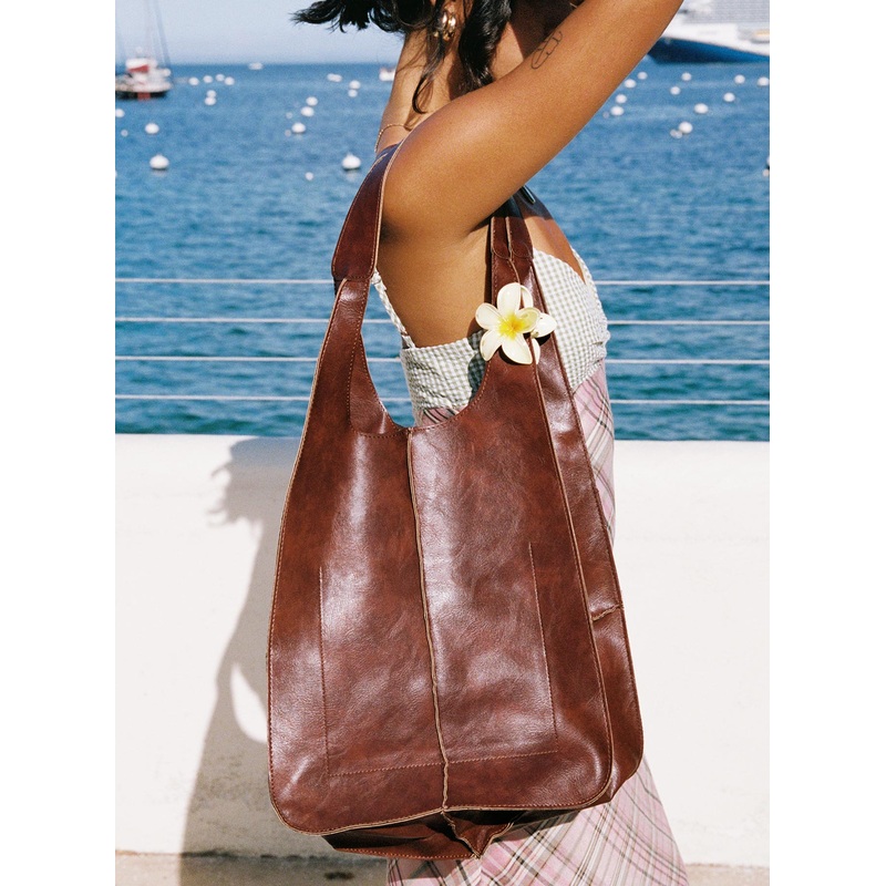 No One Else Oversized Tote Bag Brown