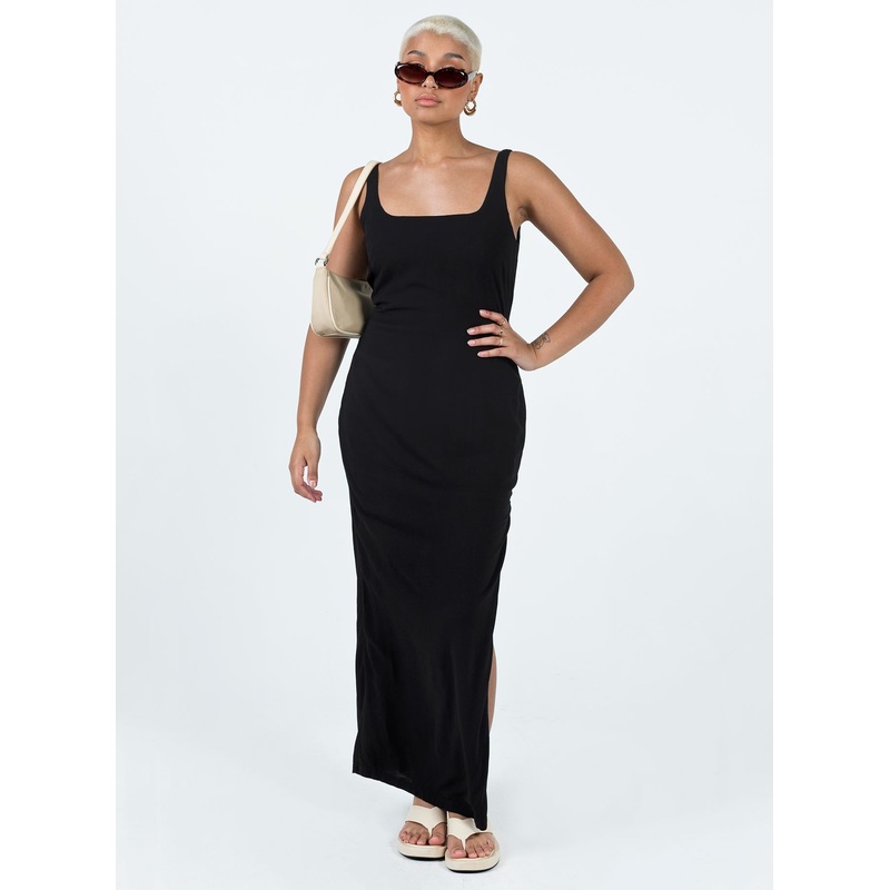 Shanaeya 90s Maxi Dress Black
