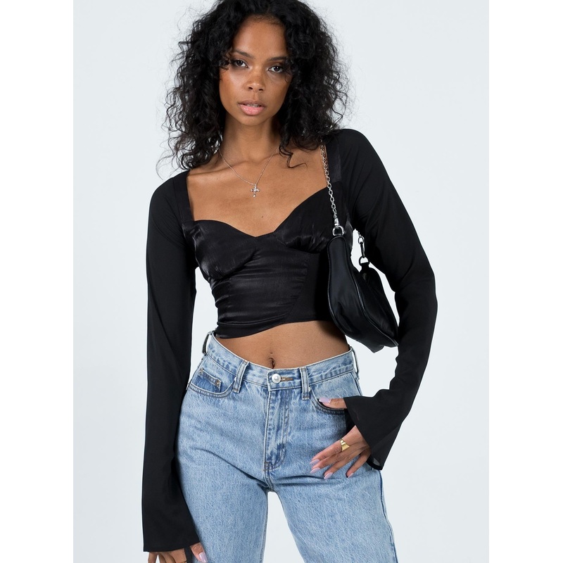 Afflect Long Sleeve Top Black
