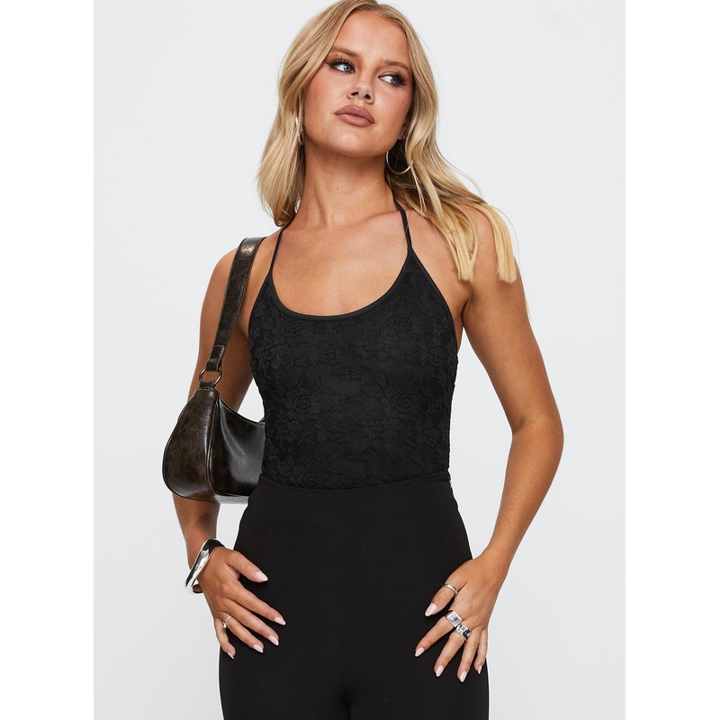 Fuel My Soul Lace Bodysuit Black