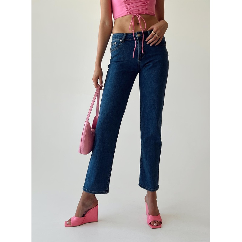 Rhye Low Rise Jeans Mid Wash Denim