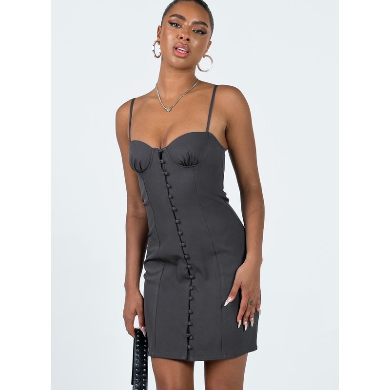 Archette Corset Mini Dress Slate
