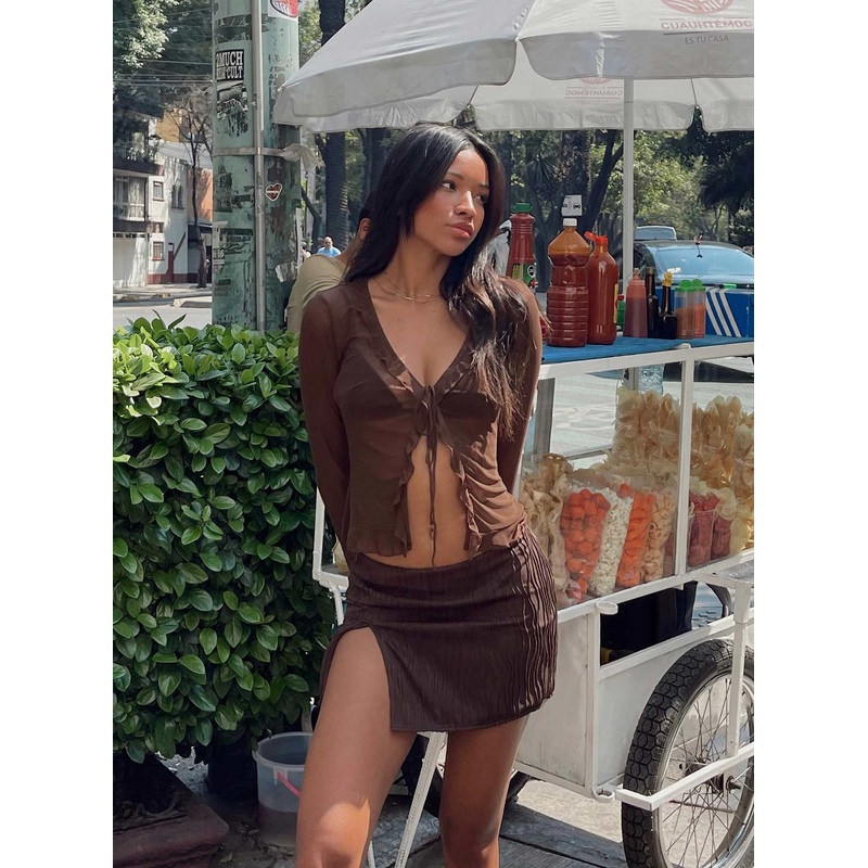 Cambor Mini Skirt Brown