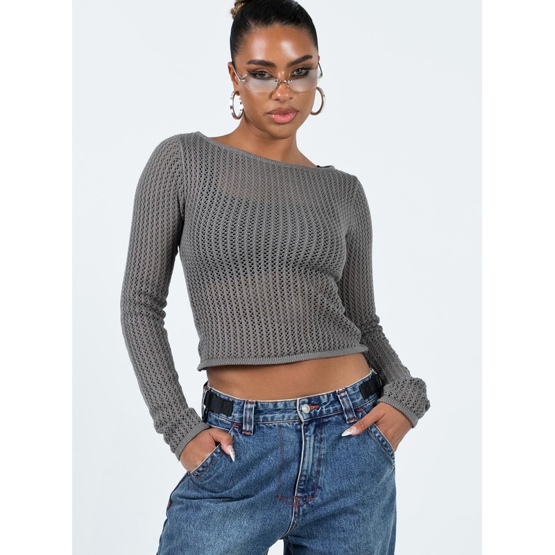 Camen Long Sleeve Top Grey