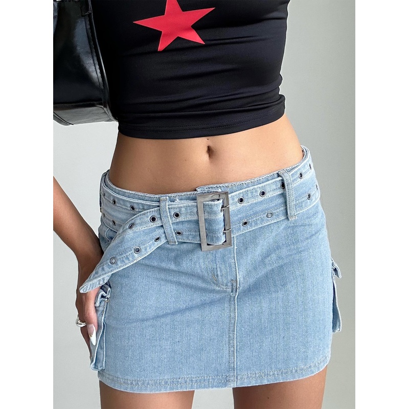 Iconic Cargo Mini Skirt Denim