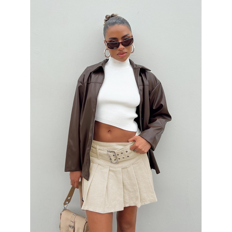 Nambour Mini Skirt Beige