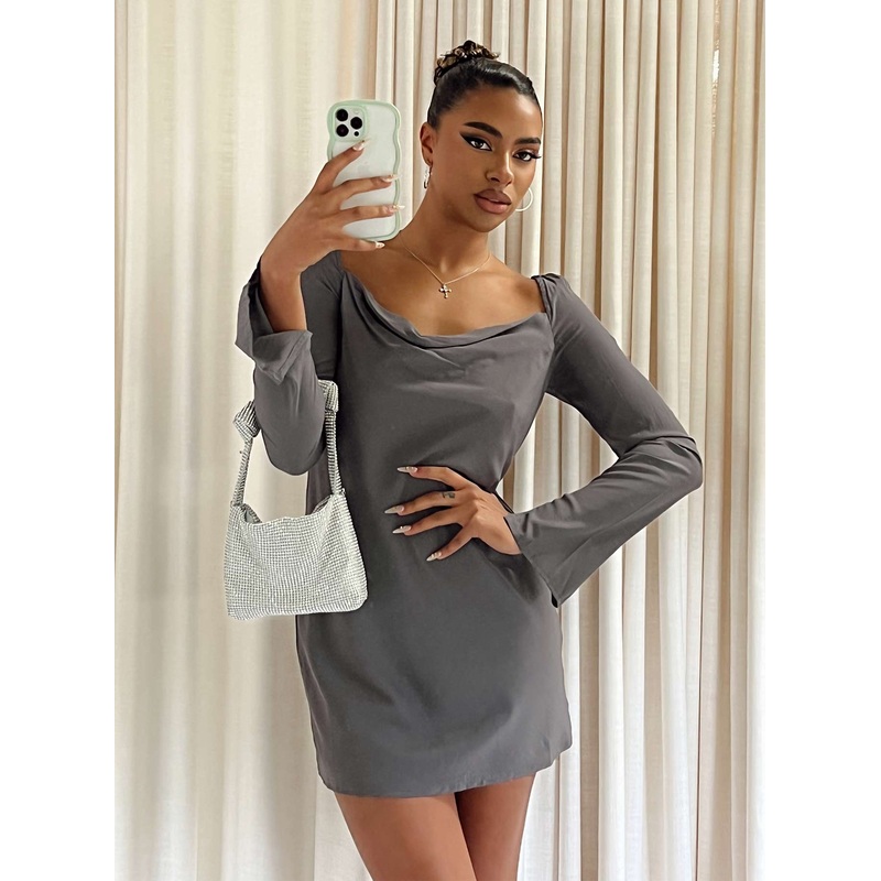 Star Power Mini Dress Slate