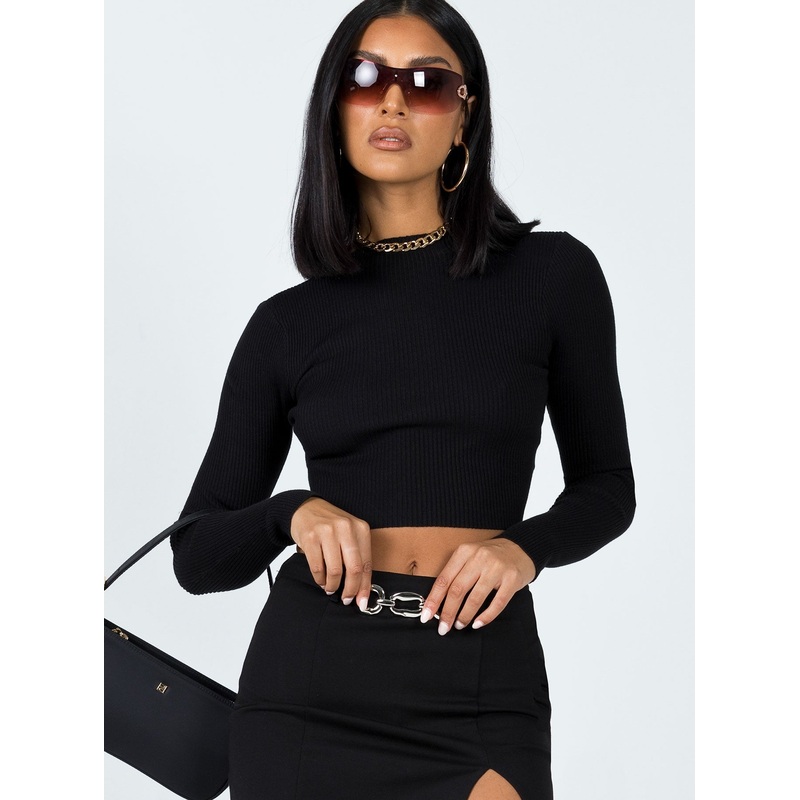 Arthur Long Sleeve Top Black