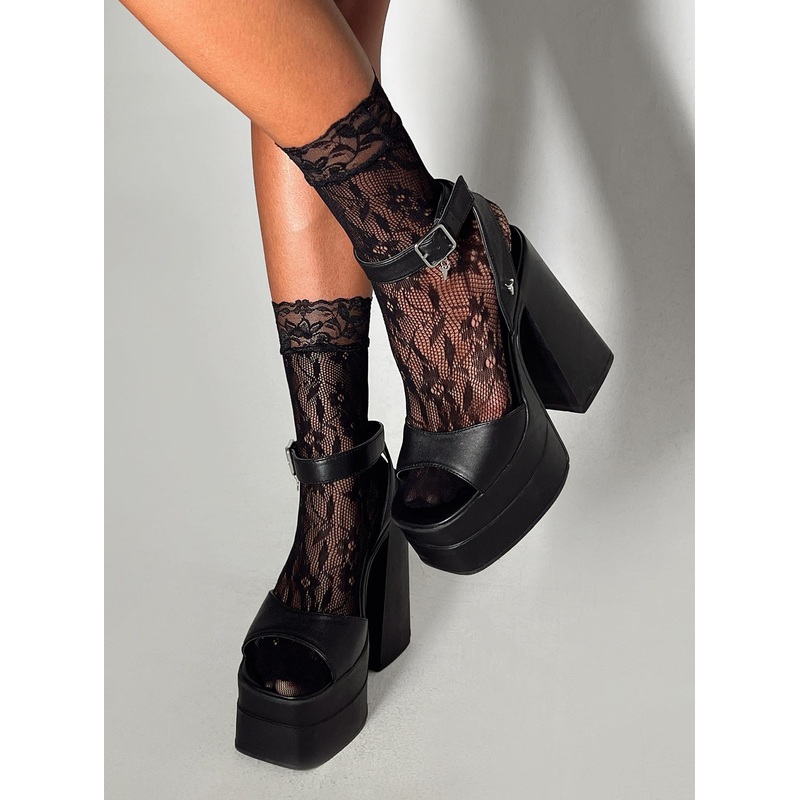 Bazley Lace Socks Black