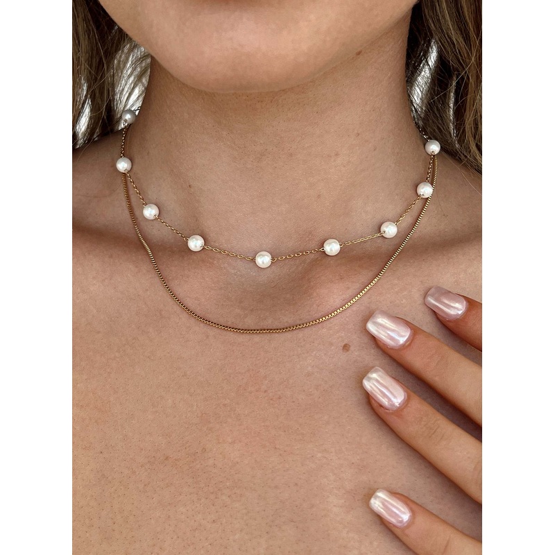 Leska Gold Plated Necklace Set