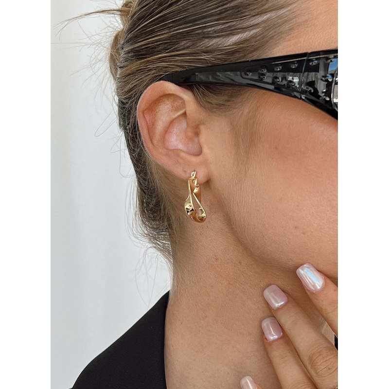 Ritchie Gold Plated Hoop Earrings