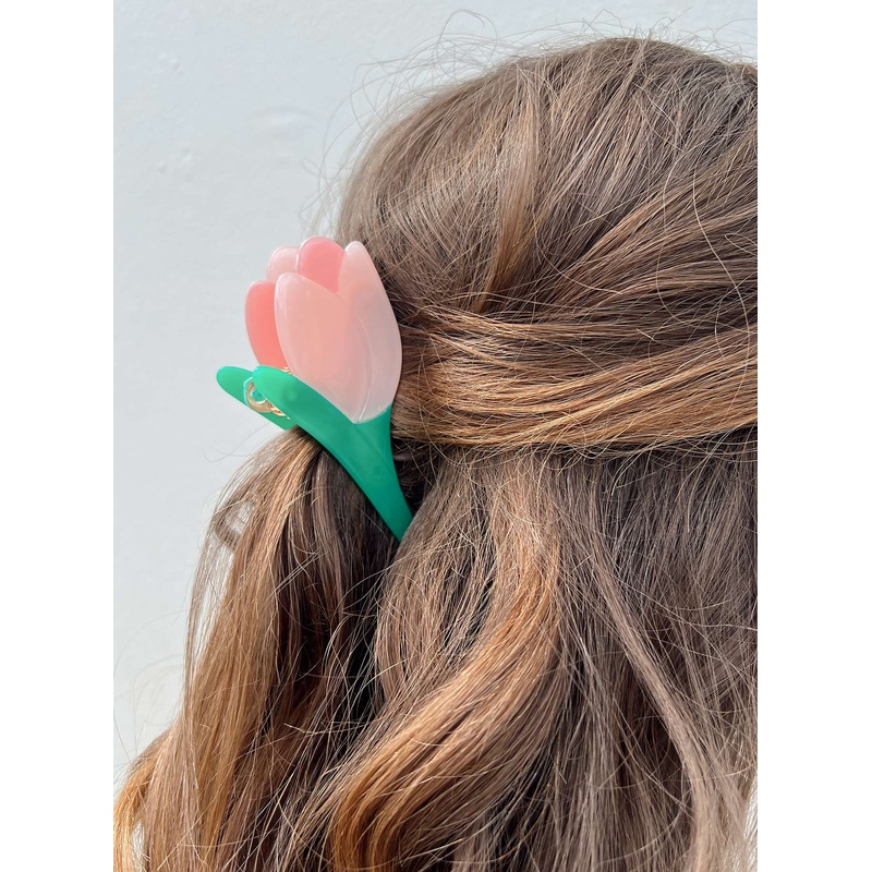 Tulip Hair Clip Pink