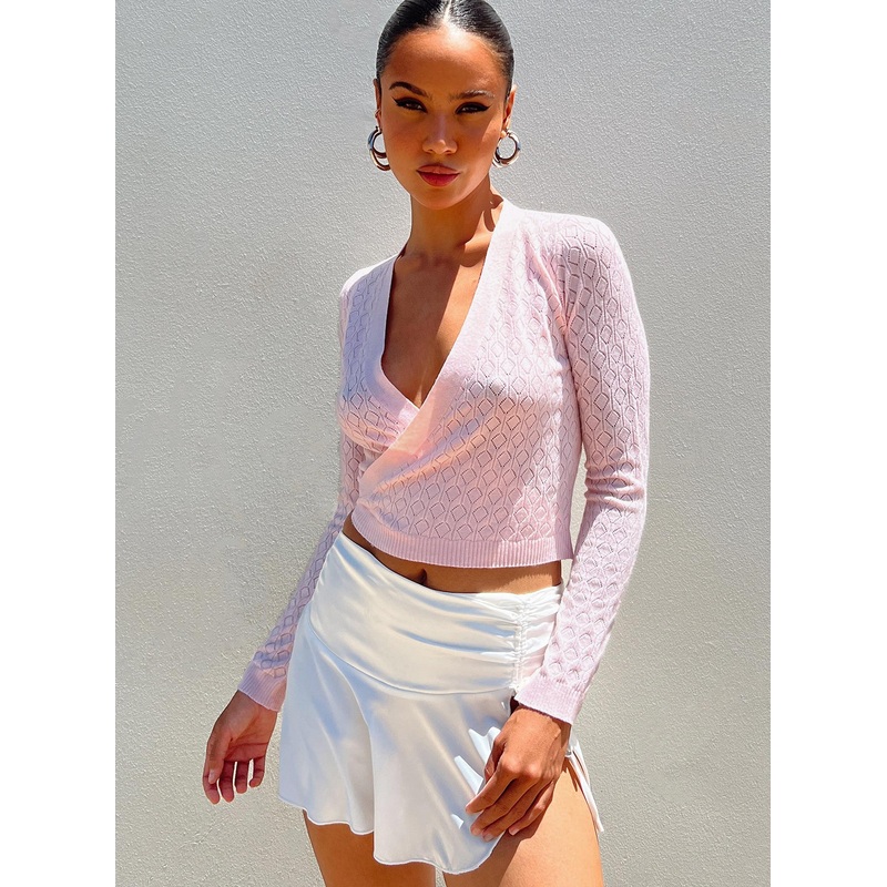 Viewland Wrap Sweater Pink