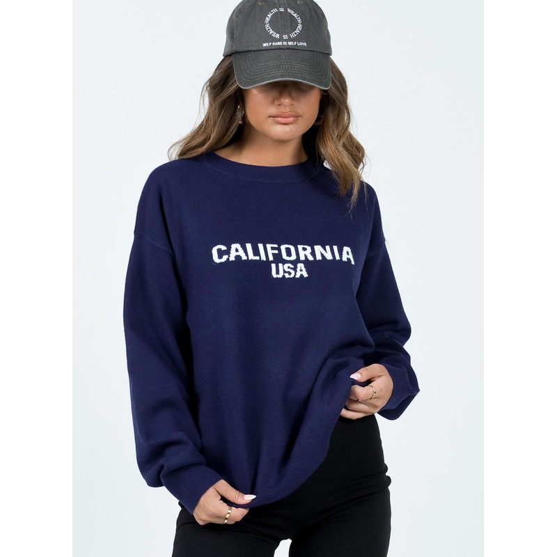 Chad Knit Sweater Navy