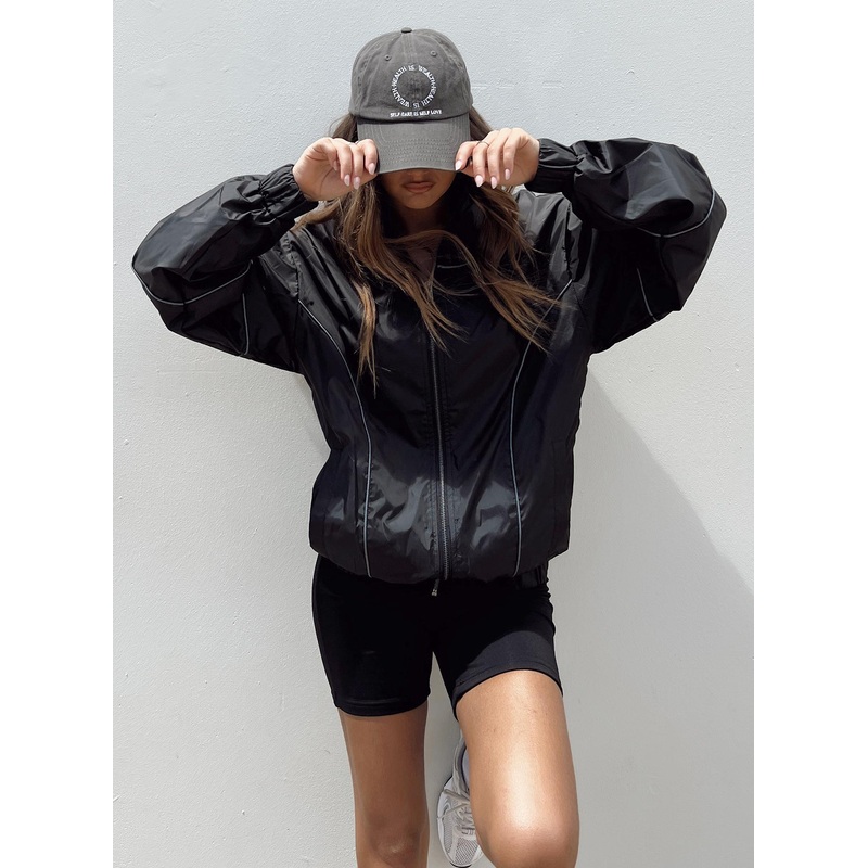 Haruko Windbreaker Jacket Black