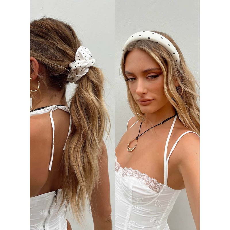 Hughes Scrunchie & Headband Cream