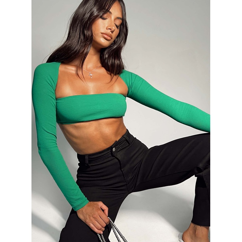 Sharli Long Sleeve Top Green