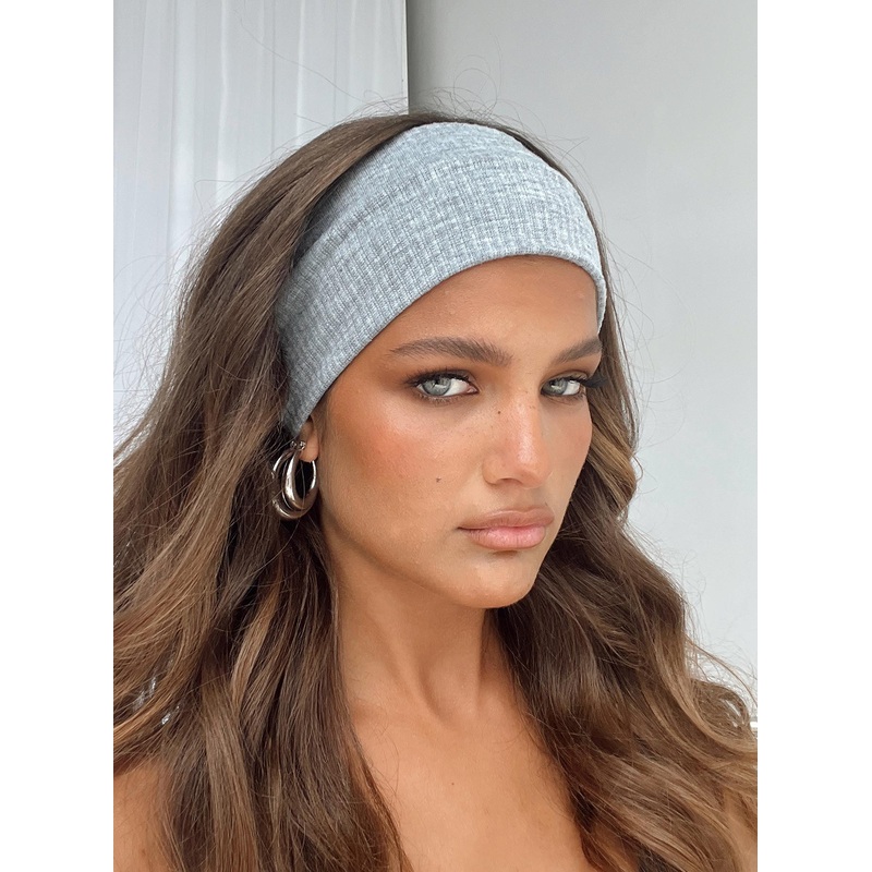 Adelina Knit Headband Grey Marle