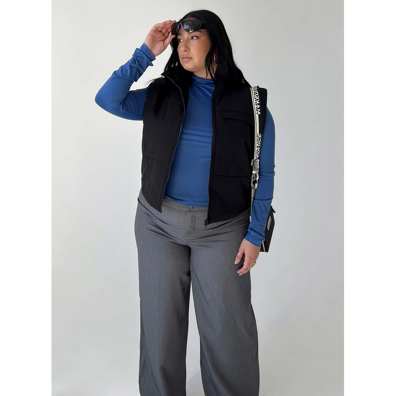Kirby Puffer Vest Black Curve