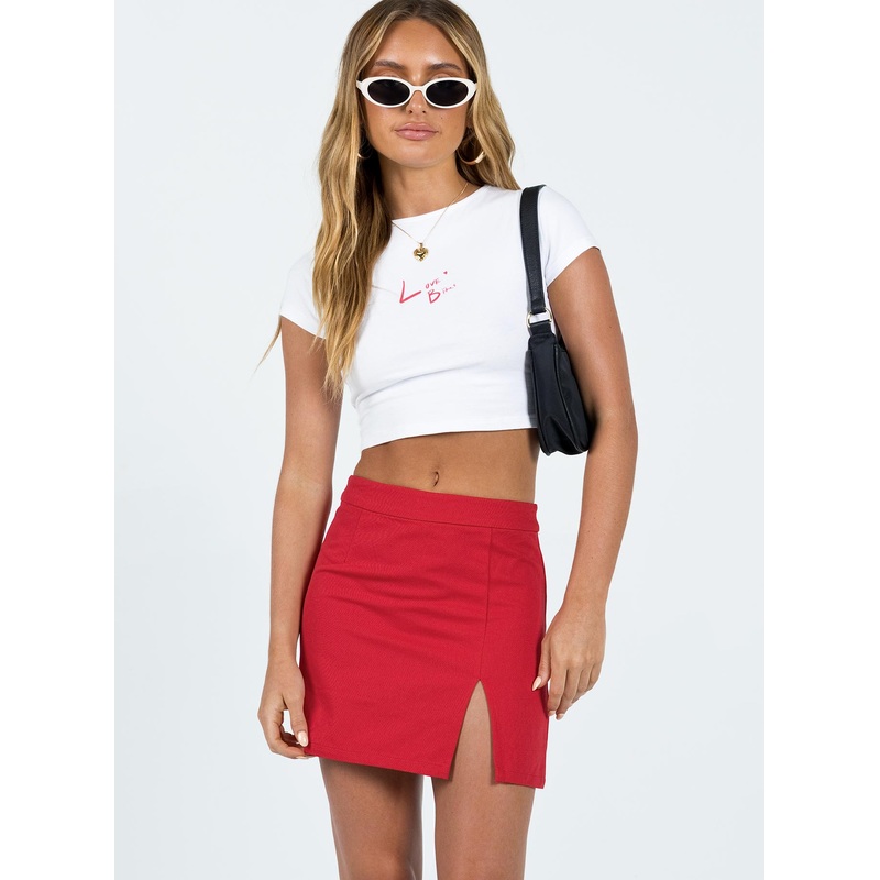 Lolita Mini Skirt Red