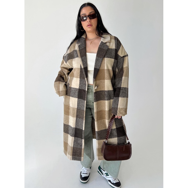 Penelope Coat Beige Curve