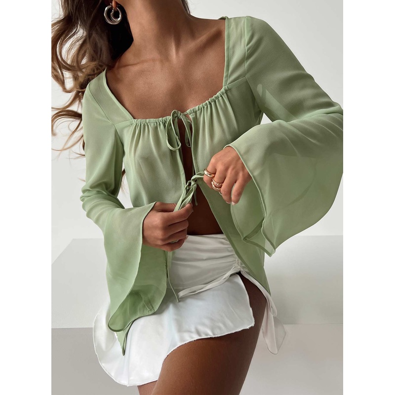 Avona Long Sleeve Top Green