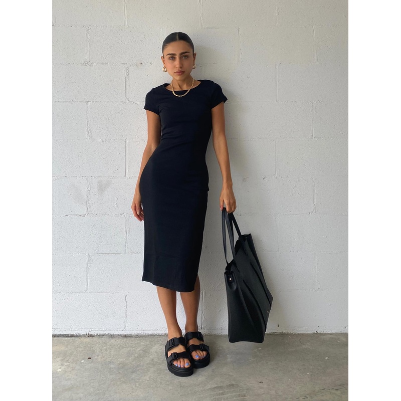 The Classic Midi Dress Black