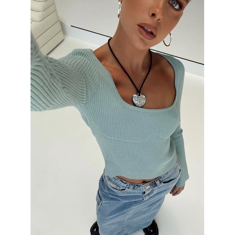 Unley Long Sleeve Top Blue