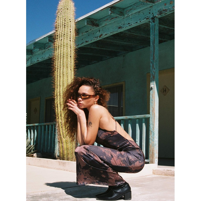Charlow Maxi Dress Black / Brown